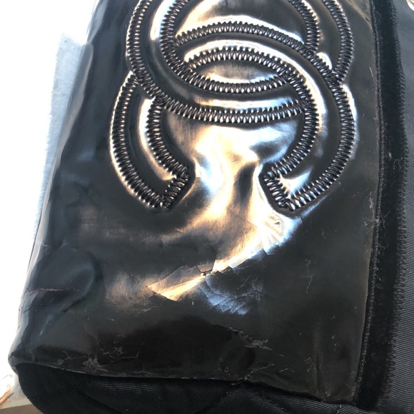 Rare Alert π¨ Vintage CHANEL Cambon Line Mini black nylon and patent leather - Picture 14 of 16